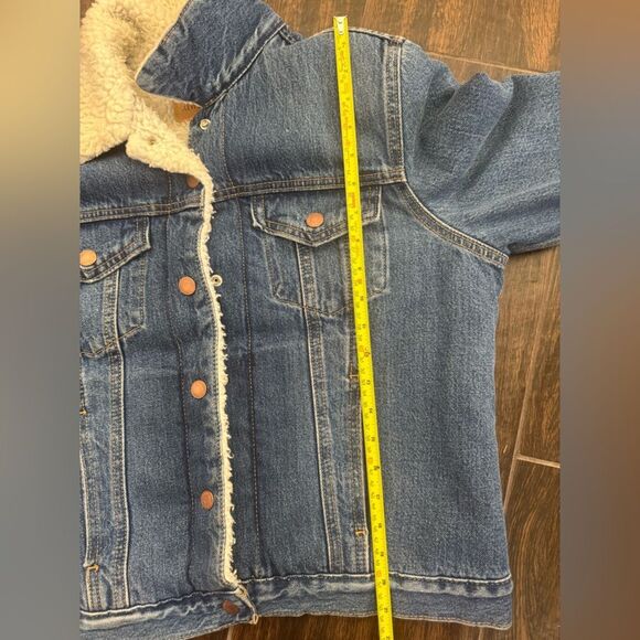Levi’s Signature Trucker Sherpa lined denim jacket SZ L - Picture 10 of 16